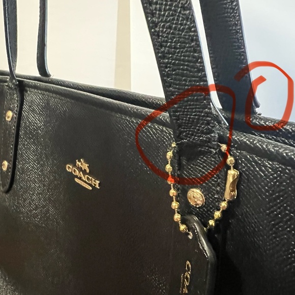 Coach Black Leather City Tote Bag - Picture 13 of 16